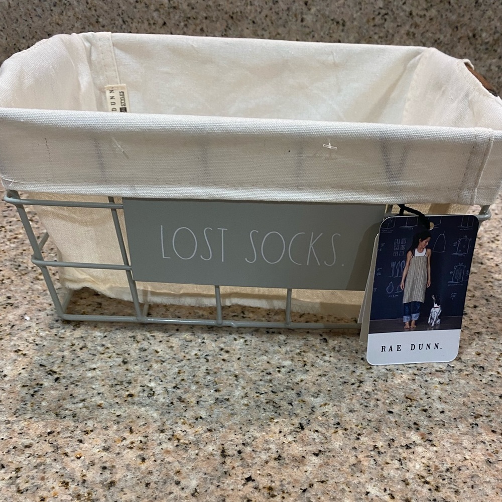 Rae Dunn lost socks basket